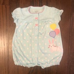 Carters Baby Girl Bunny Romper - Size 3 Months